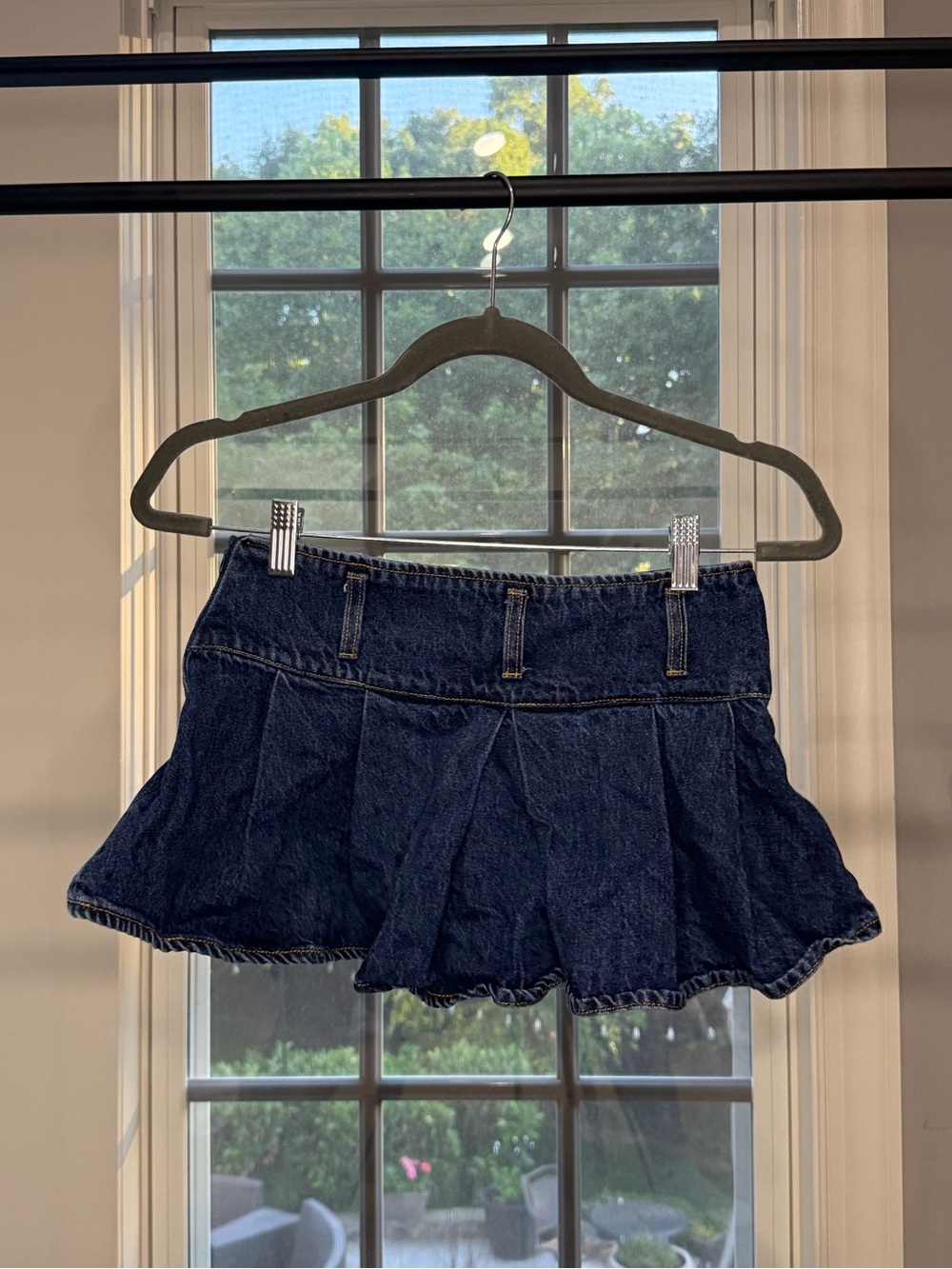 T.J.Maxx Dark Blue Denim Pleated Girls Skirt
